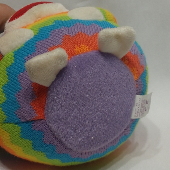 Ty Beanie Ballz Rainbow Sock Monkey Excellent Condition No Hang Tag - Picture 3 of 9